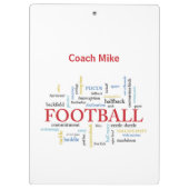 パーソナライズ、サッカーコーチは言葉であなたに感謝 クリップボード (裏面)