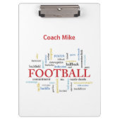 パーソナライズ、サッカーコーチは言葉であなたに感謝 クリップボード (正面)