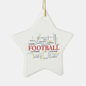 パーソナライズ、サッカーコーチは言葉であなたに感謝 セラミックオーナメント (右)