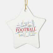 パーソナライズ、サッカーコーチは言葉であなたに感謝 セラミックオーナメント (左)