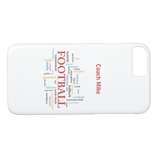 パーソナライズ、サッカーコーチは言葉であなたに感謝 Case-Mate iPhoneケース (裏面(横))