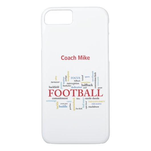 パーソナライズ、サッカーコーチは言葉であなたに感謝 Case-Mate iPhoneケース (裏面)