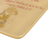 パーソナライズ、ジュビリー記念日ヌーンクロス、渦巻き カッティングボード (角)