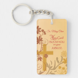 パーソナライズ、ジュビリー記念日ヌーンクロス、渦巻き キーホルダー