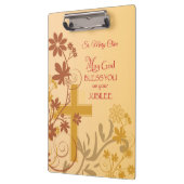 パーソナライズ、ジュビリー記念日ヌーンクロス、渦巻き クリップボード (左)