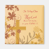 パーソナライズ、ジュビリー記念日ヌーンクロス、渦巻き マグネット (正面)