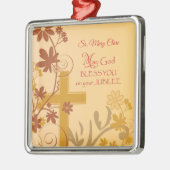 パーソナライズ、ジュビリー記念日ヌーンクロス、渦巻き メタルオーナメント (左)