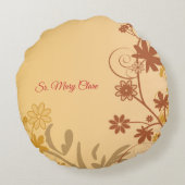 パーソナライズ、ジュビリー記念日ヌーンクロス、渦巻き ラウンドクッション (裏面)