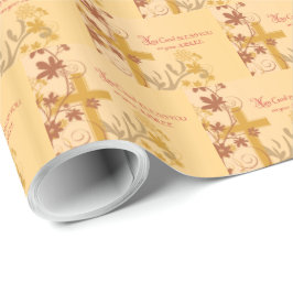 パーソナライズ、ジュビリー記念日ヌーンクロス、渦巻き ラッピングペーパー