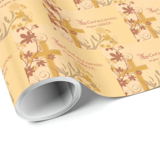 パーソナライズ、ジュビリー記念日ヌーンクロス、渦巻き ラッピングペーパー (ロールコーナー)