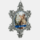 パーソナライズ スノーフレークピューターオーナメント (左)