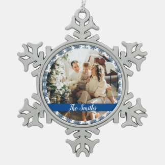 パーソナライズ スノーフレークピューターオーナメント