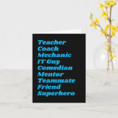 パーソナライズ |スーパーヒーロー |父おもしろいの名刺 カード (黄色い花)