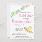 パーソナライズ タッセル ペーパー ピカド ピンク 緑 フィエスタ 招待状 (正面)