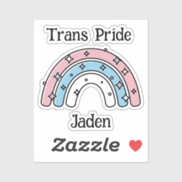 パーソナライズ トランスジェンダー レインボー | LGBTQIA+  シール