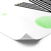 パーソナライズ！ドットカラフルペットの写真と名前 ポスター (角)