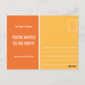 パーソナライズ - ドット ボールド 誕生日 セーブ・ザ・デート ポストカード (裏面)