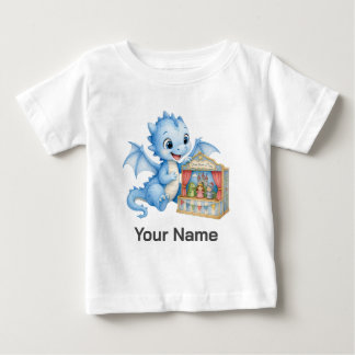 パーソナライズ ドラゴン人形劇場トドラー ベビーTシャツ