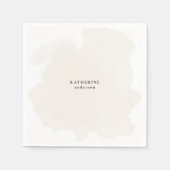 パーソナライズ ニュートラル シンプル シャワー コクテイル スタンダードカクテルナプキン (正面)