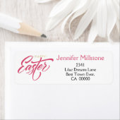 パーソナライズ。ハッピーイースター。返信用宛名ラベル. ラベル (インサイチュ)