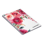 パーソナライズ:バラ | 献身的なノートブックのジャーナル ノートブック (右側)