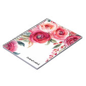 パーソナライズ:バラ | 献身的なノートブックのジャーナル ノートブック (左側)