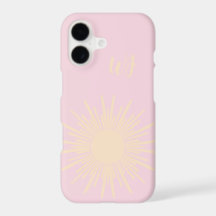 パーソナライズ パステル イエロー サン iPhoneケース