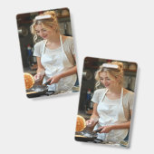 パーソナライズ パンケーキ作り 写真 バッジ (正面＆裏面)