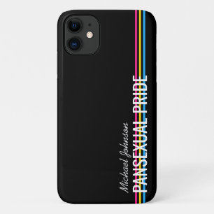 パーソナライズ パンセクシャル フラグ カラー ストライプ オーダーメイド iPhone 11 ケース