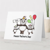 パーソナライズ パンダパーティー 父の日 カード (正面)