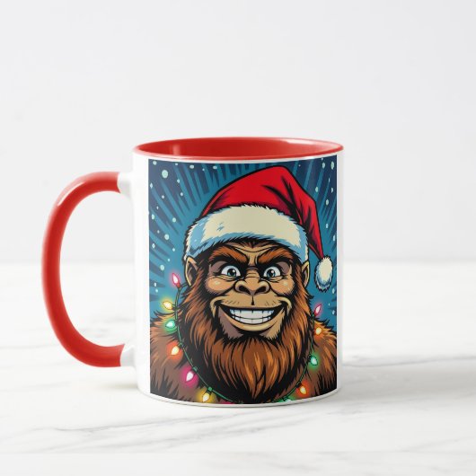 パーソナライズ ビッグフット クリスマス マグカップ (左)