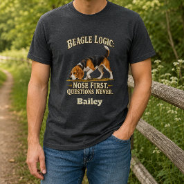パーソナライズ ビーグル ロジック Tシャツ