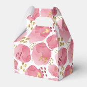 パーソナライズ ピンク フラワーのギフト ボックス - カスタム ネーム入り (裏面サイド)