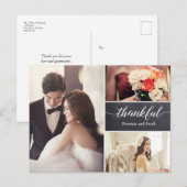 パーソナライズ フォト コラージュ ウェディング サンクス 案内ポストカード (正面/裏面)