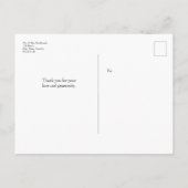 パーソナライズ フォト コラージュ ウェディング サンクス 案内ポストカード (裏面)