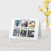 パーソナライズ フォト ハッピー バースデー パパ カード (黄色い花)