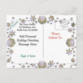 パーソナライズ フォト ファミリー クリスマス ジョイ グリーン (裏面)