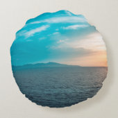 パーソナライズ フォト ラウンド ピロー (裏面)