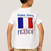パーソナライズ フランス 国旗 ヘリテージ ボーイズ Tシャツ (裏面)