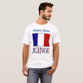 パーソナライズ フランス 国旗 ヘリテージ メンズ Tシャツ (正面フル)