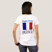 パーソナライズ フランス 国旗 ヘリテージ 女性用 Tシャツ (裏面フル)