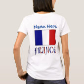 パーソナライズ フランス 国旗 ヘリテージ 女性用 Tシャツ (裏面)