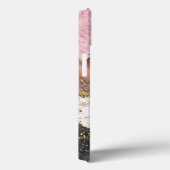 パーソナライズ ブラック ローズ ゴールド マーブル グリッター アゲート Case-Mate iPhoneケース (裏面 / 右)