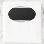 パーソナライズ ブランク テンプレート 偽のシルバー ブラック 楕円形シール (バッグ)