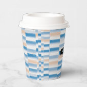 パーソナライズ ブルー ピンク ウォーターカラー 紙コップ (右)