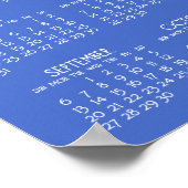 パーソナライズ ブルー ポスター 年間カレンダー 2015 (角)