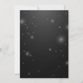 パーソナライズ マスク カーニバル ティール グリッター スウィート16 招待状 (裏面)