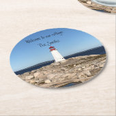 パーソナライズ!ライトハウスコースター ラウンドペーパーコースター (アングル)