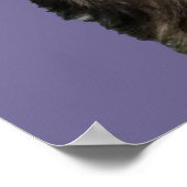 パーソナライズ！ラベンダーペットフォト&名前 ポスター (角)