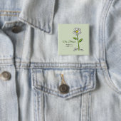 パーソナライズ リース 感謝の気持ちを伝える先生 キリスト教のお花 缶バッジ (インサイチュ)